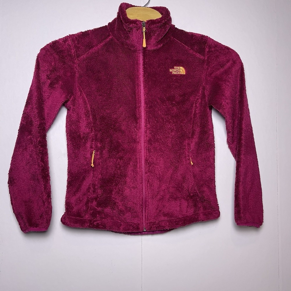 The North Face Women's Small Pink Magenta Orange Osito Jacket Fleece Full Zip - Picture 2 of 11